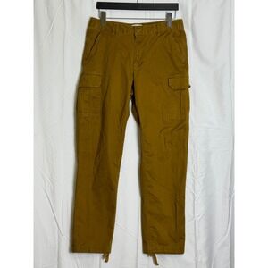 FREE ASSEMBLY Mens Cargo Pants Size M Brown Cotton Blend Adjustable Cuffs